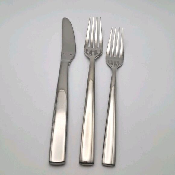 Gorham Carrie 3 Piece Place Set Stainless 18/10 Glossy Flatware Silverware - Picture 1 of 2
